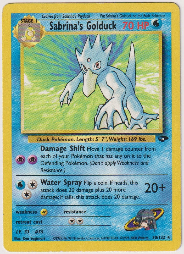 Pokemon TCG Sabrinas Golduck #30/132 Rare (R) Non-Holo Englisch 2000 – Bild 1