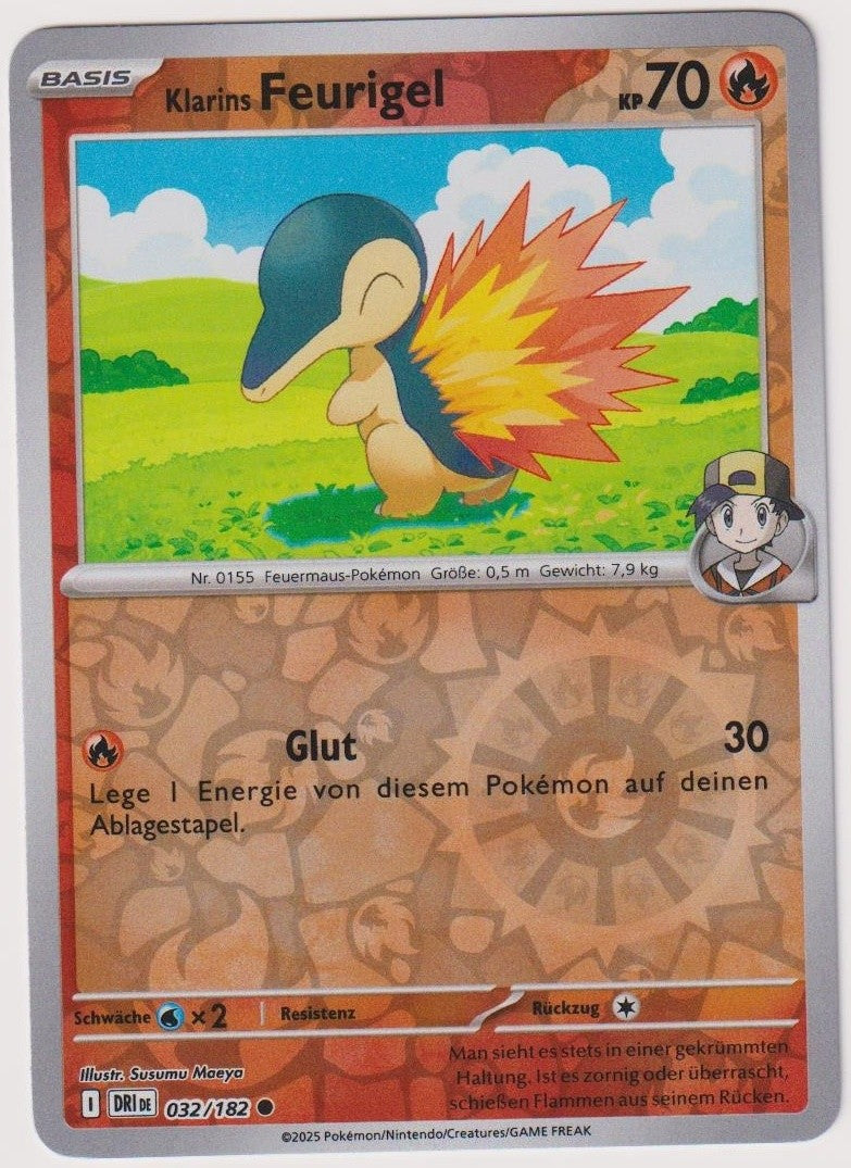 Pokemon TCG Cyndaquil #32/182 Common (C) Reverse Holo Deutsch 2025 – Bild 1