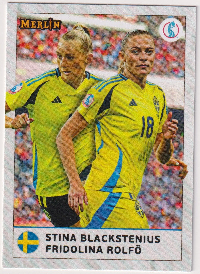 Topps 2025-26 Stina Blackstenius & Rolfö Dual Schweden Parallel Rare – Bild 1