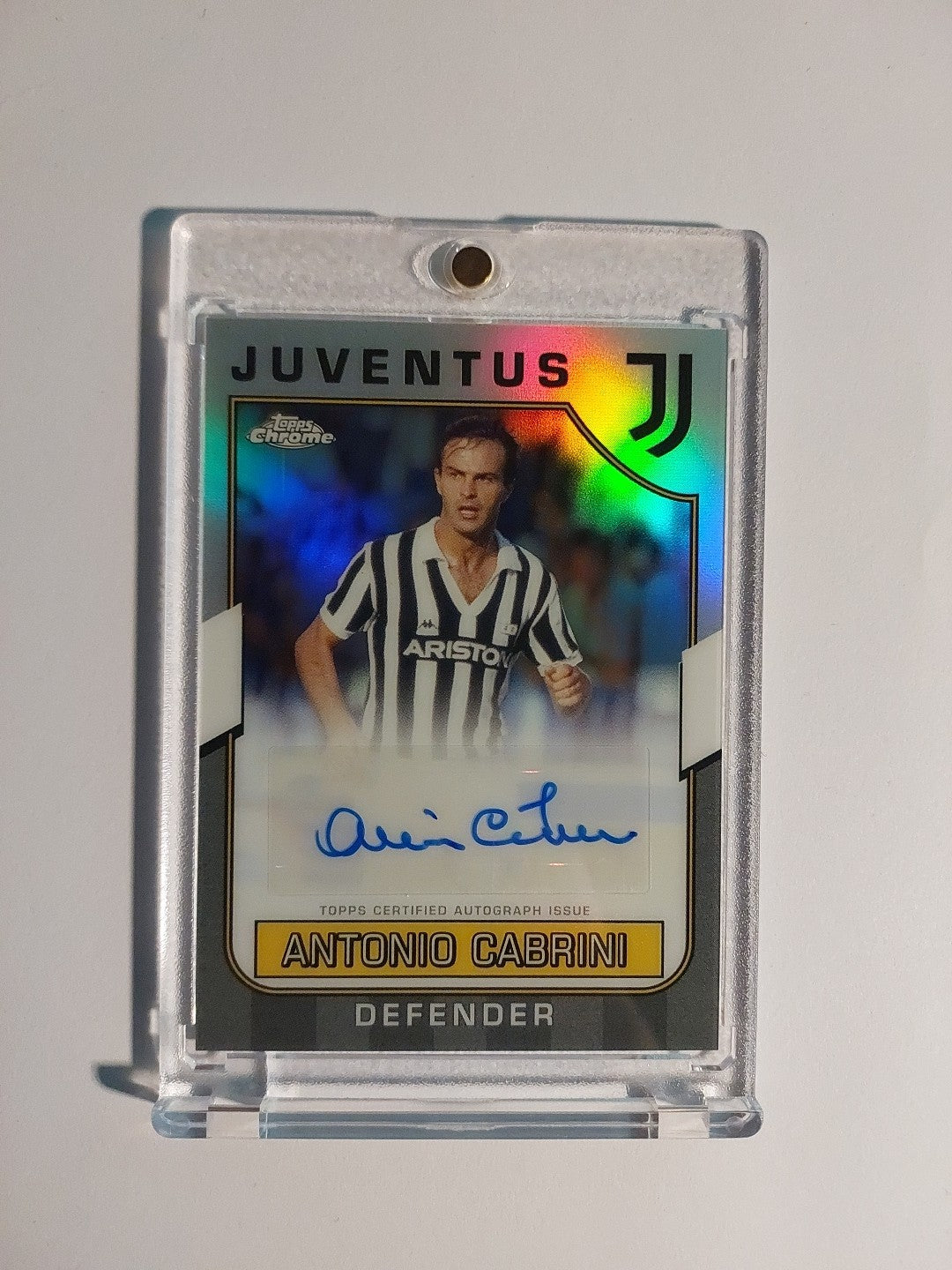 Topps Juventus Turin Chrome 2022-23 Antonio Cabrini Auto Parallel Refractor Rare – Bild 1