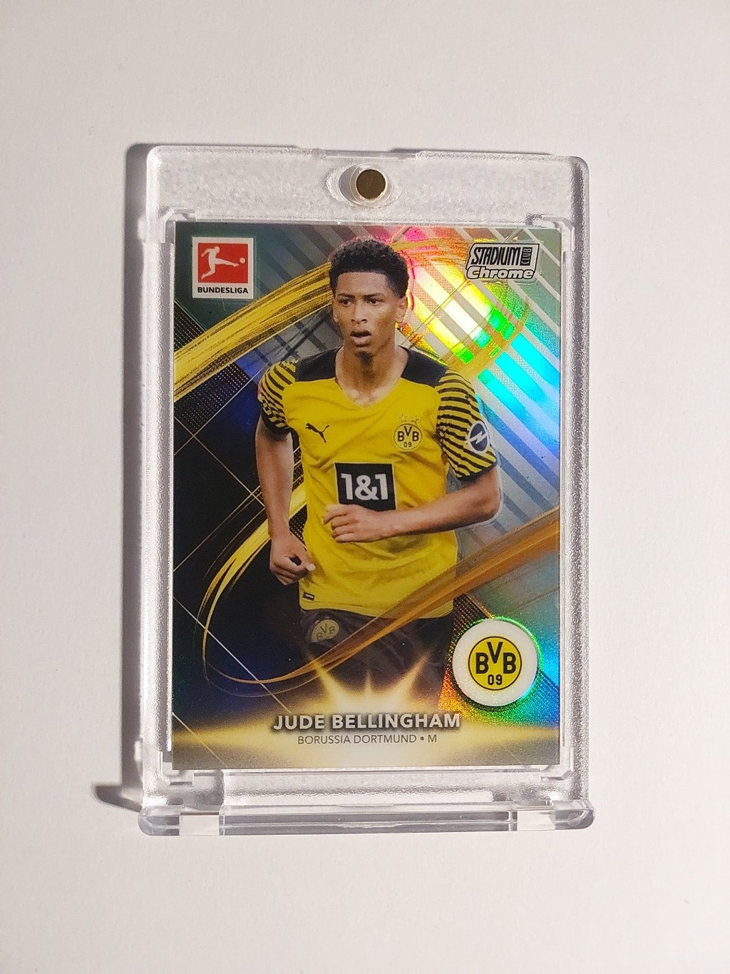 Topps Stadium Club 2021-22 Jude Bellingham Dortmund Parallel Refractor Insert – Bild 1