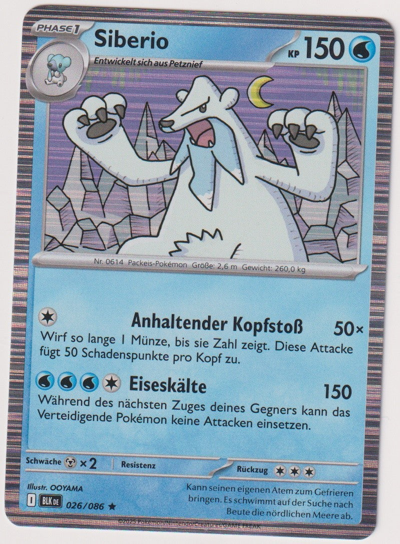 Pokemon TCG Beartic #26/086 Rare (R) Holo Deutsch 2025 – Bild 1