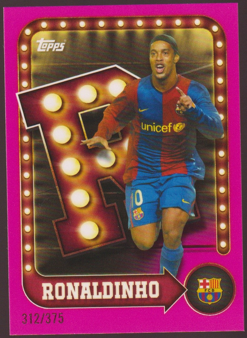 Topps 2024-25 Ronaldinho FC Barcelona Parallel 312/375 Rare – Bild 1