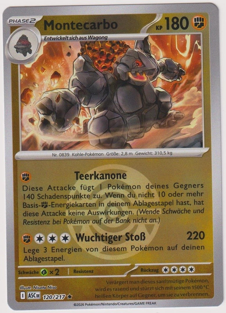 Pokemon TCG Coalossal #120/217 Rare (R) Reverse Holo Deutsch 2026 – Bild 1