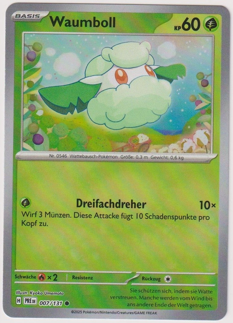 Pokemon TCG Cottonee #7/131 Common (C) Poke Ball Holo Deutsch 2025 – Bild 1
