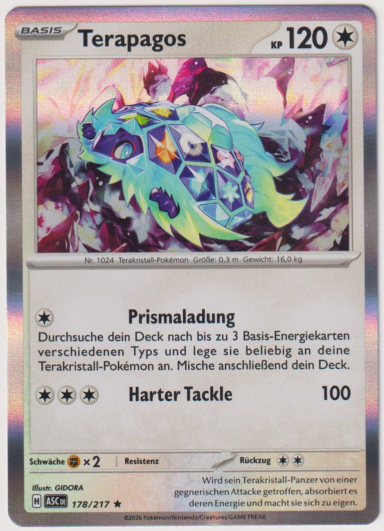 Pokemon TCG Terapagos #178/217 Rare (R) Holo Deutsch 2026 – Bild 1