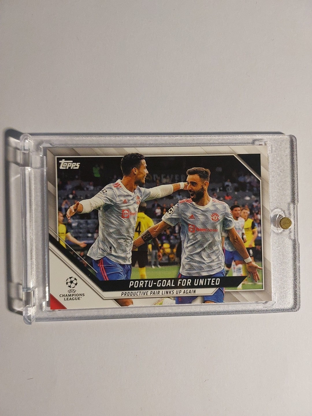 Topps UCC 2021-22 Cristiano Ronaldo & Bruno Fernandes Manchester United Parallel – Bild 1