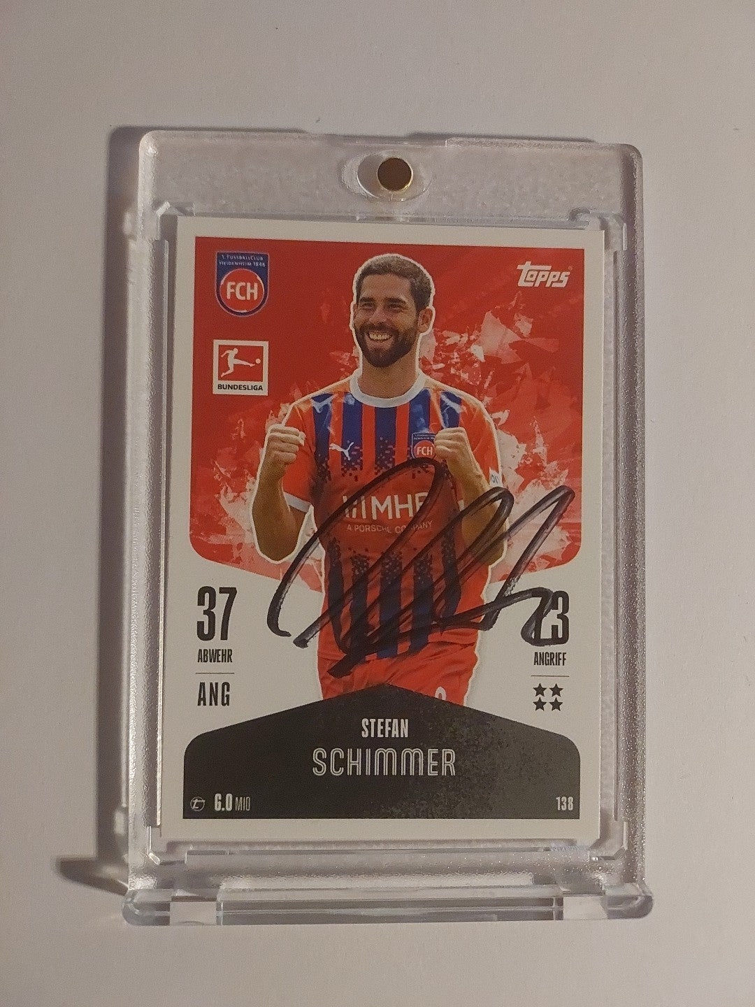 Topps Bundesliga 2024-25 Stefan Schimmer FC Heidenheim (On Card Auto) – Bild 1