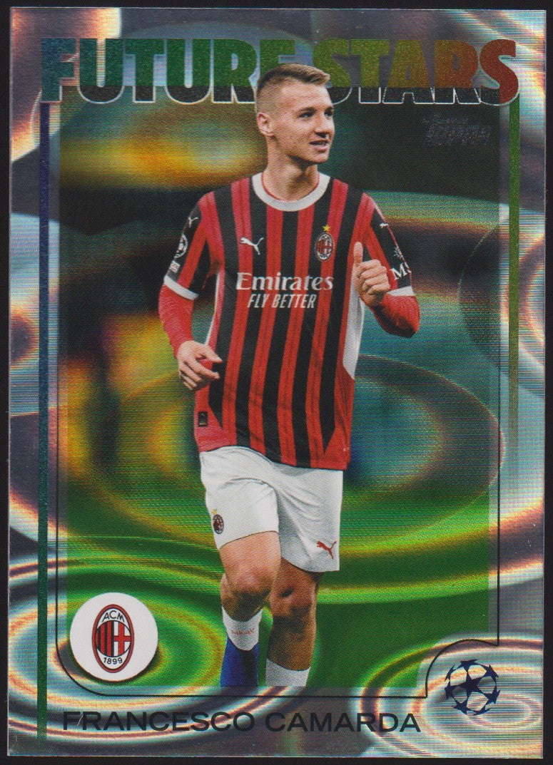 Topps Future 2024-25 Francesco Camarda AC Milan UEFA Champions League Parallel – Bild 1