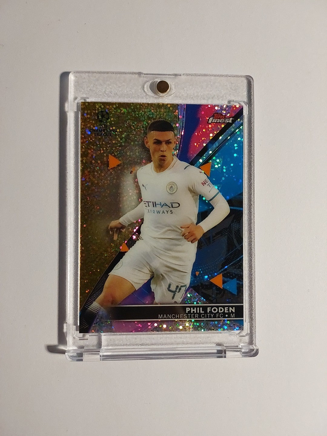 Topps Finest 2021-22 Phil Foden Manchester City Parallel 38/50 Refractor Rare – Bild 1