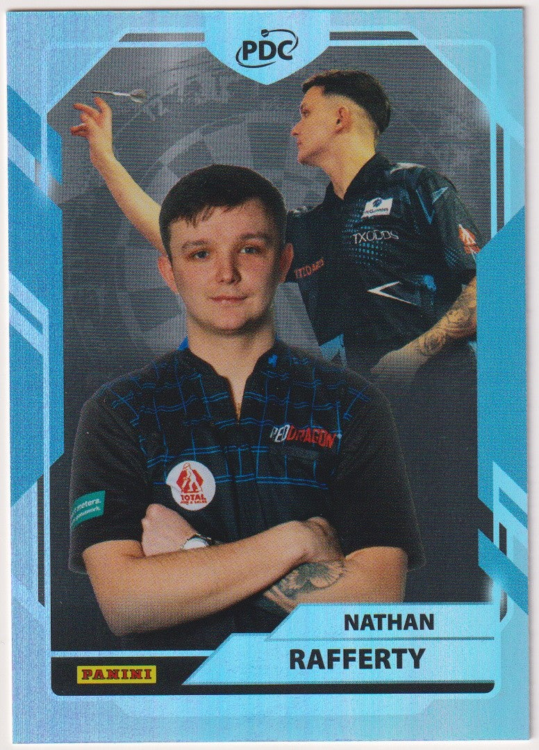 Panini PDC Championship 2026 Nathan Rafferty "The Natural" Refractor Parallel – Bild 1