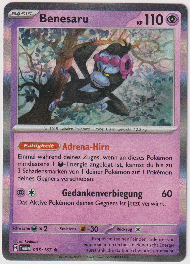 Pokemon TCG Munkidori #95/167 Rare (R) Holo Deutsch 2024 – Bild 1