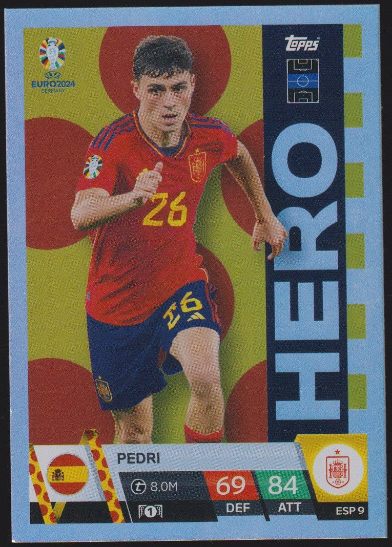 Topps Match Attax 2023-24 Pedri Spanien Parallel Rare – Bild 1