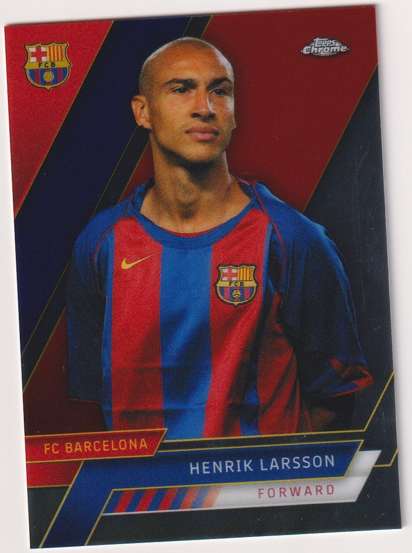 Topps Chrome Henrik Larsson FC Barcelona Parallel Rare – Bild 1