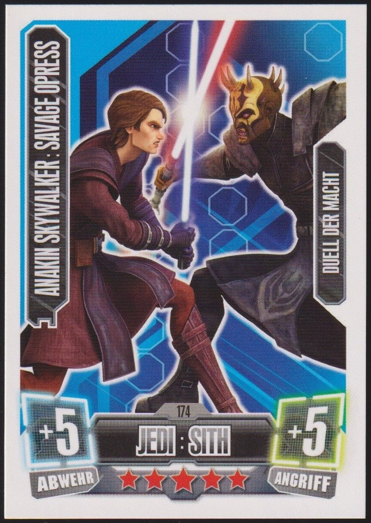 Topps Star Wars 2011 Anakin Skywalker vs Savage Opress TCG Rare – Bild 1