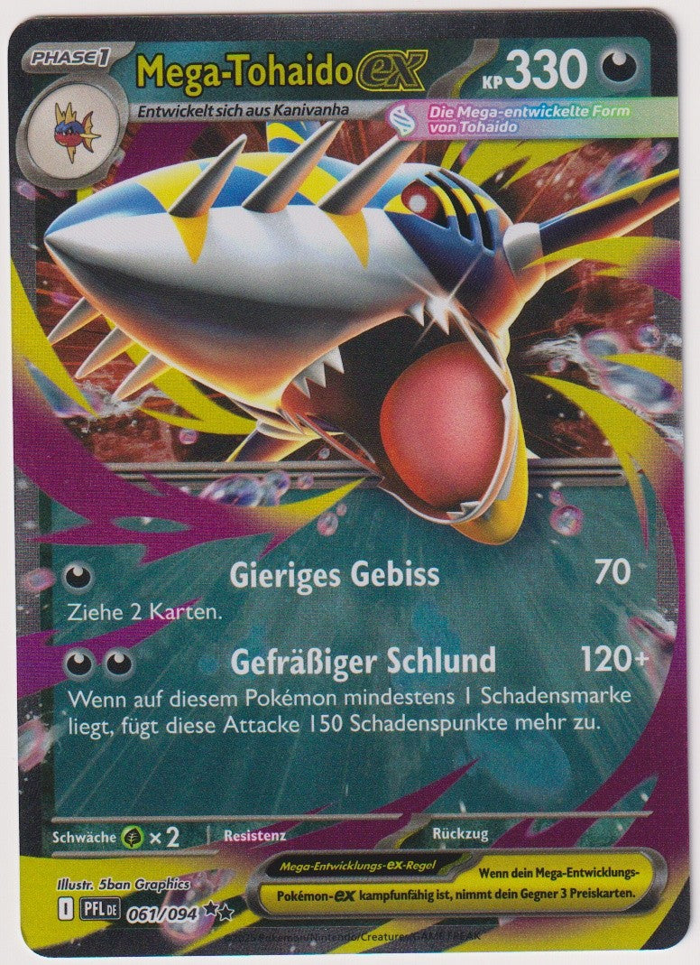 Pokemon TCG Tohaido EX #61/094 Double Rare (RR) Holo Deutsch 2025 – Bild 1