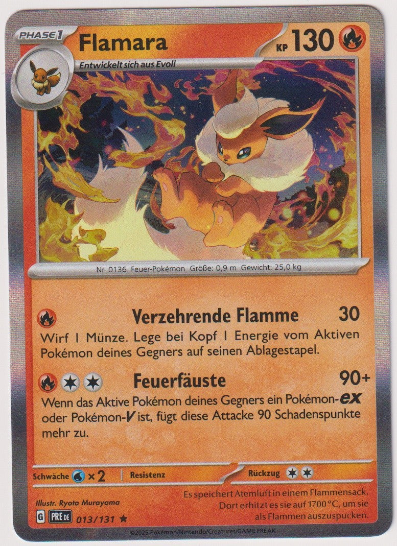 Pokemon TCG Flareon #13/131 Rare (R) Holo Deutsch 2025 – Bild 1