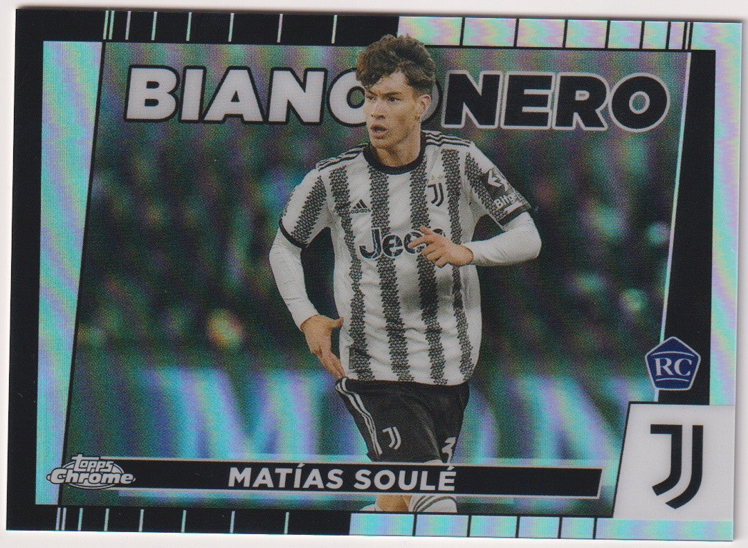 Topps Chrome 2022-23 Matías Soulé Rookie Juventus Parallel Rare Nr. BI-3 – Bild 1