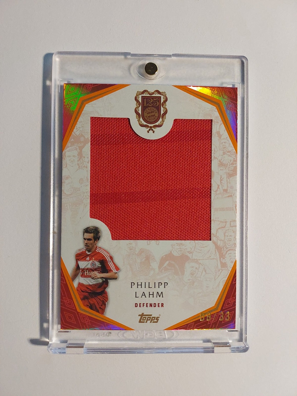 Topps 125 Jahre Bayern München 2024-25 Philipp Lahm Patch Relic Parallel 8/33 – Bild 1