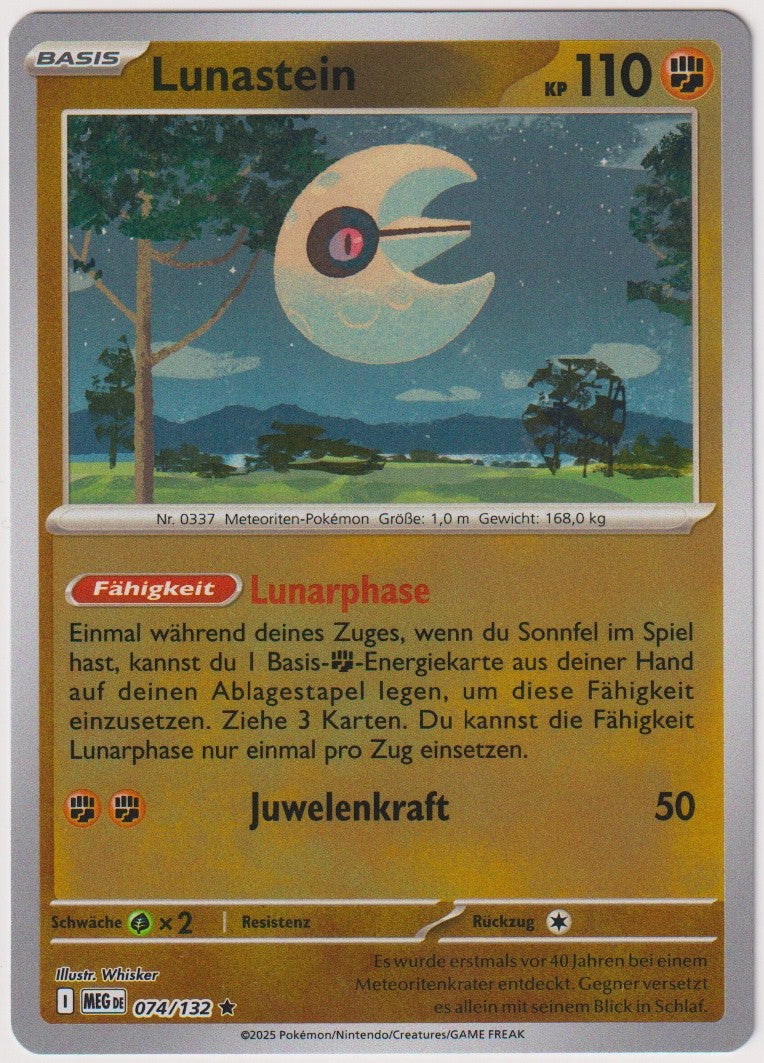 Pokemon TCG Lunastein #74/132 Rare (R) Reverse Holo Deutsch 2025 – Bild 1