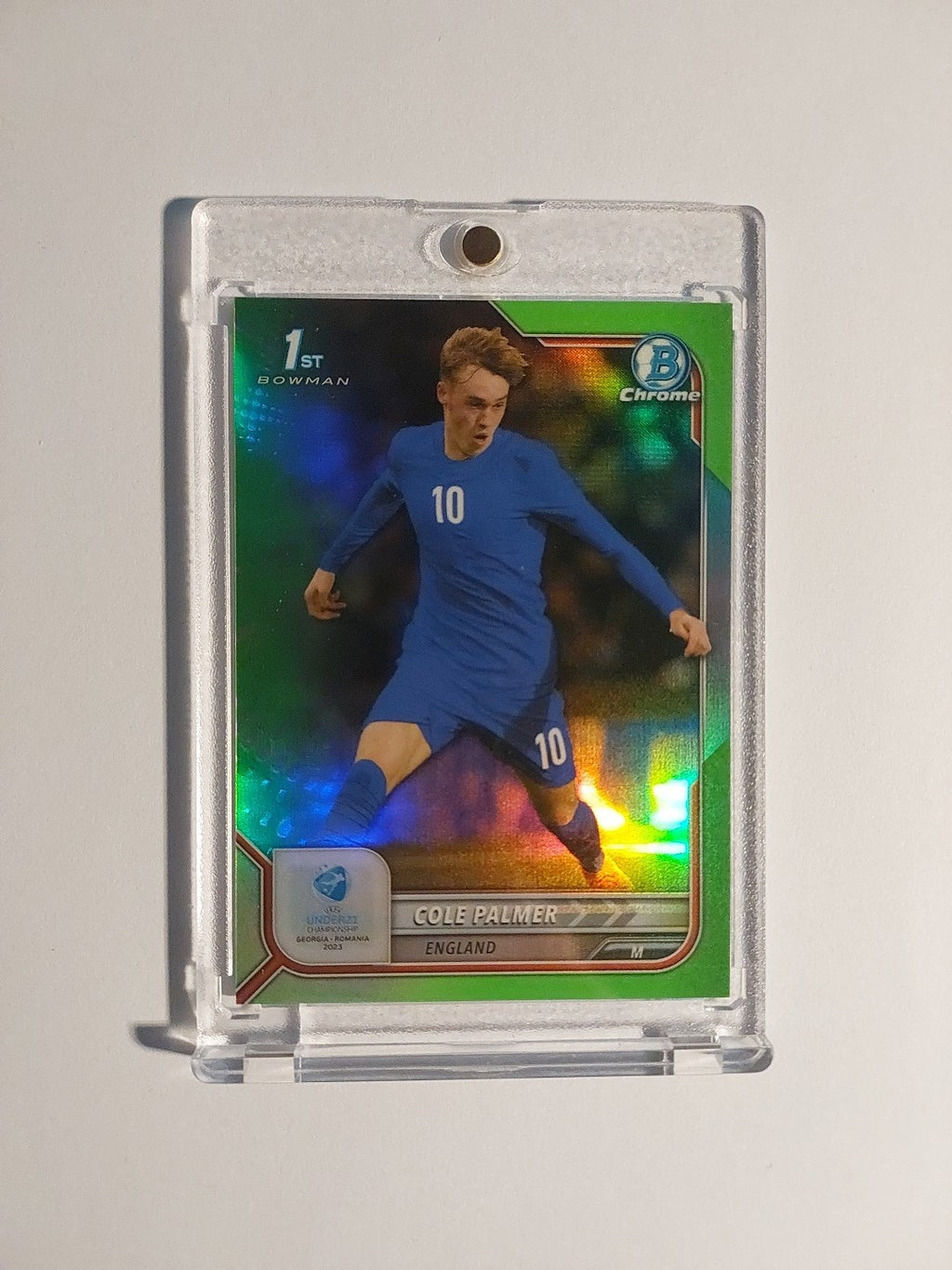 Topps Bowman U21 2022-23 Cole Palmer Chelsea England Parallel 11/199 Refractor – Bild 1