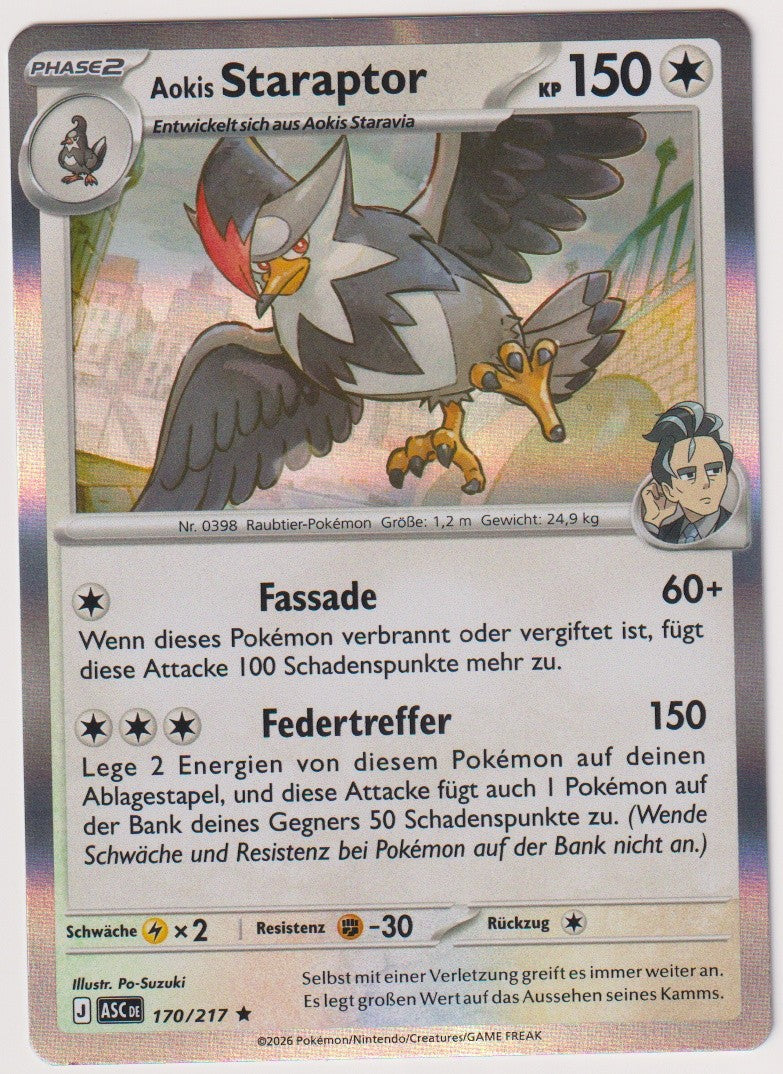 Pokemon TCG Aokis Staraptor #179/217 Rare (R) Holo Deutsch 2026 – Bild 1