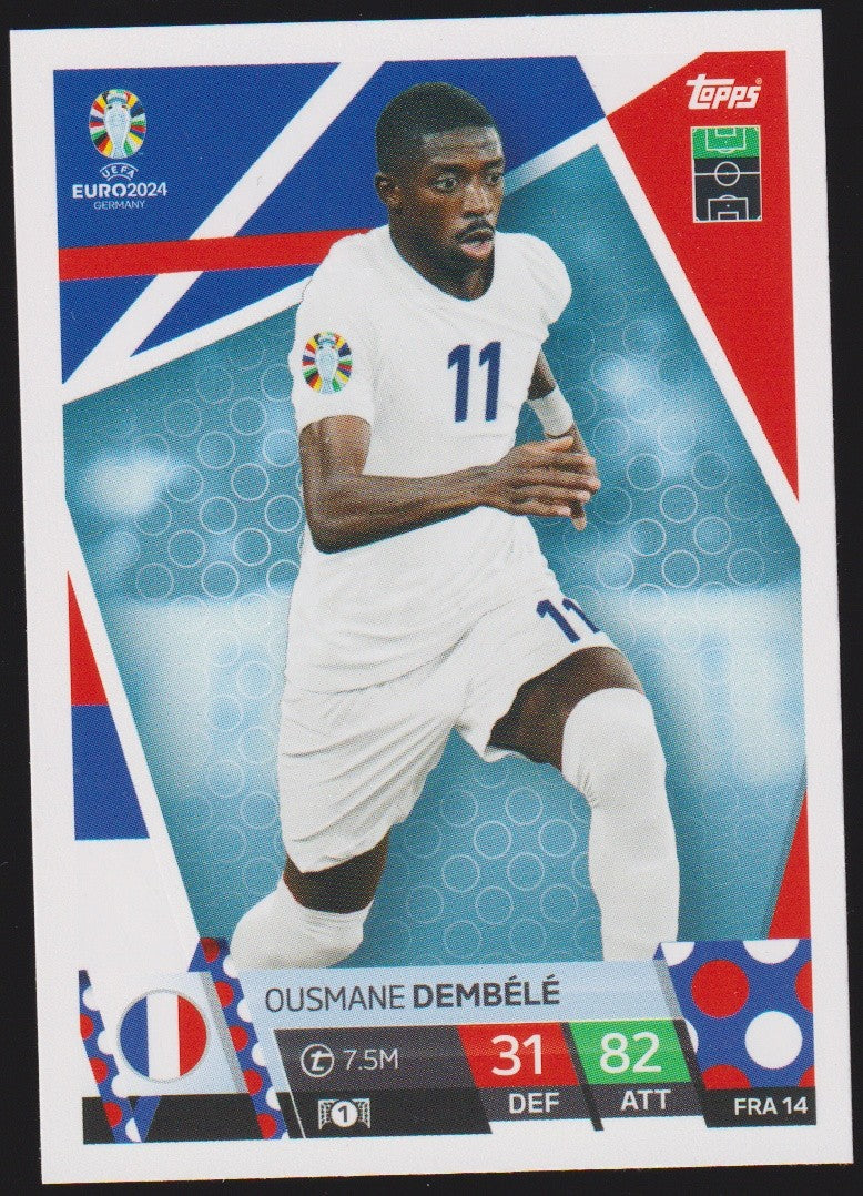 Topps Match Attax 2023-24 Ousmane Dembélé France Parallel Rare – Bild 1