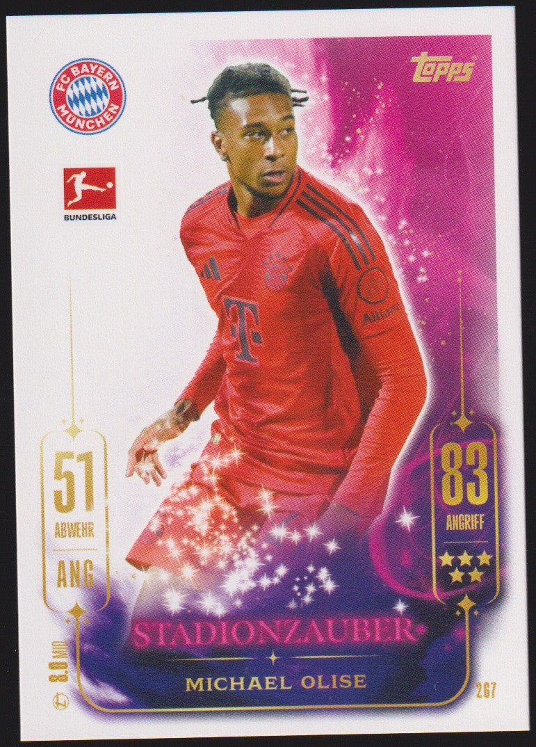 Topps Match Attax 2024-25 Michael Olise FC Bayern München Bundesliga Parallel – Bild 1