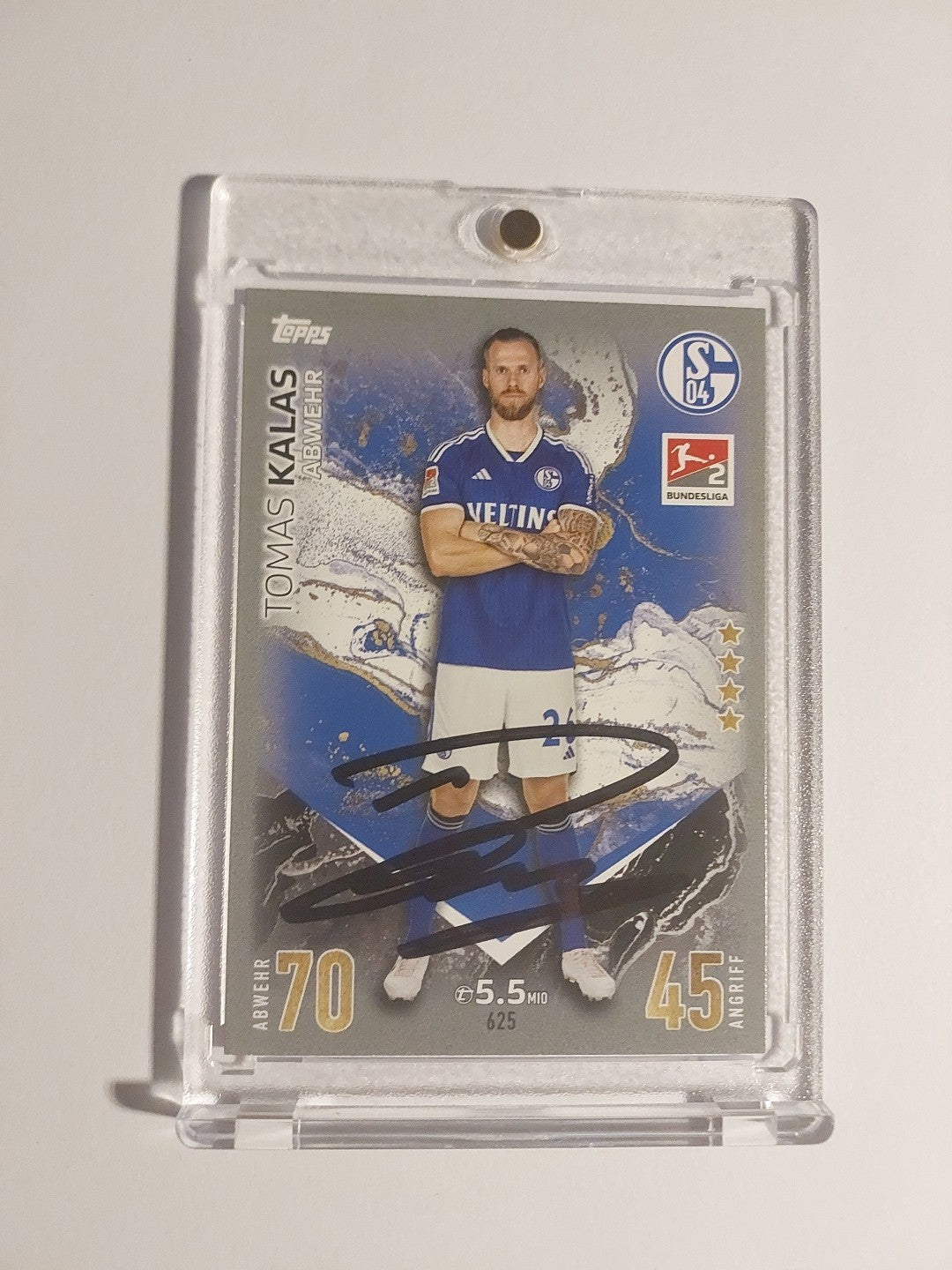 Topps 2023-24 Tomas Kalas Schalke On Card Auto Parallel Ultra Rare Original – Bild 1