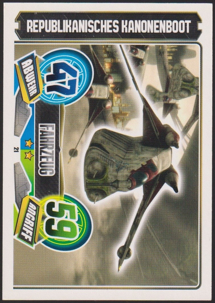 Topps Star Wars 2004 Kanonenboot Republik Fahrzeug TCG Rare #59 – Bild 1