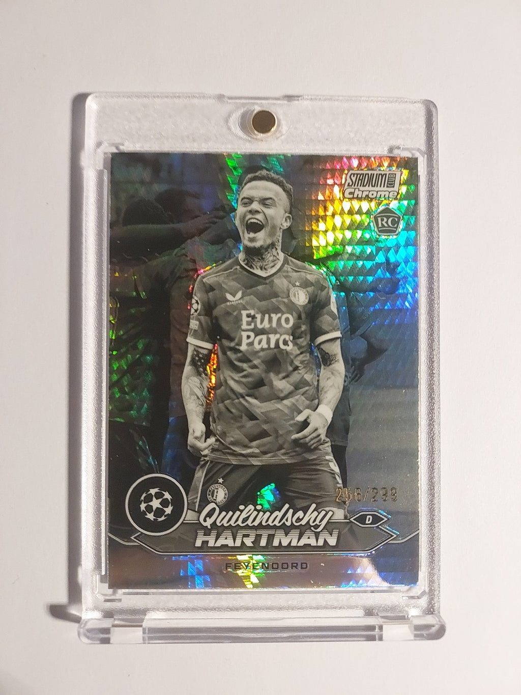 Topps Stadium Club Chrome 2023-24 Quilindschy Hartman Feyenoord Numbered 256/299 – Bild 1
