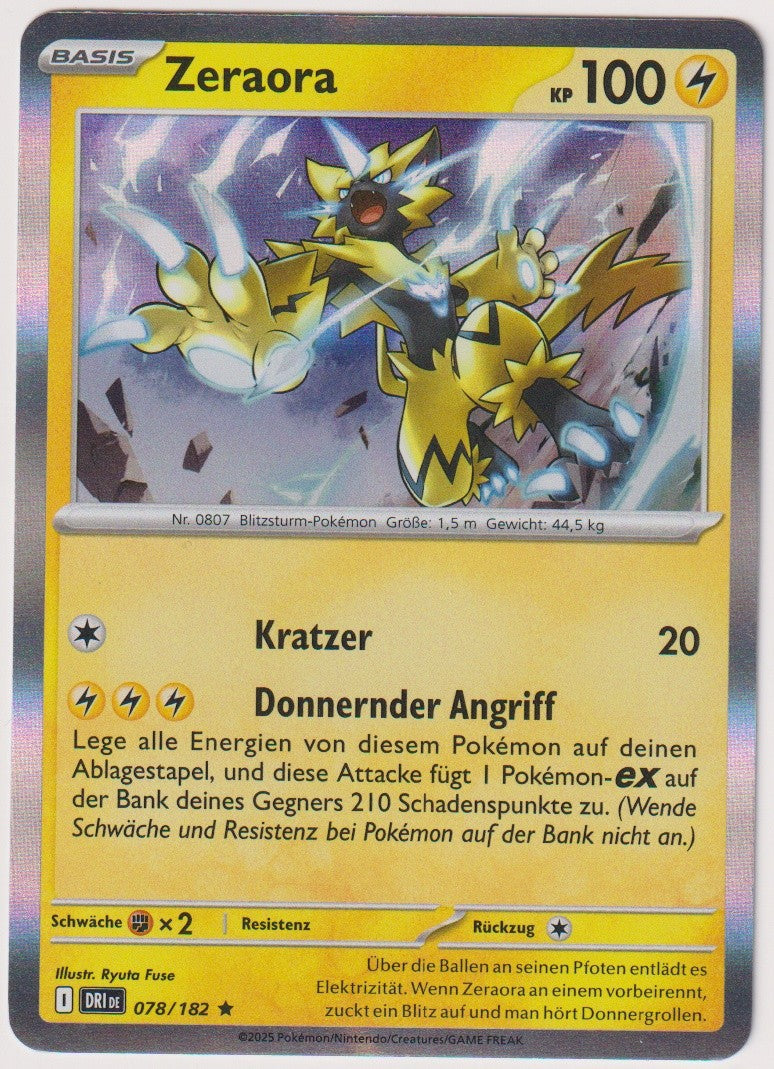 Pokemon TCG Zeraora #78/182 Rare (R) Holo Deutsch 2025 – Bild 1