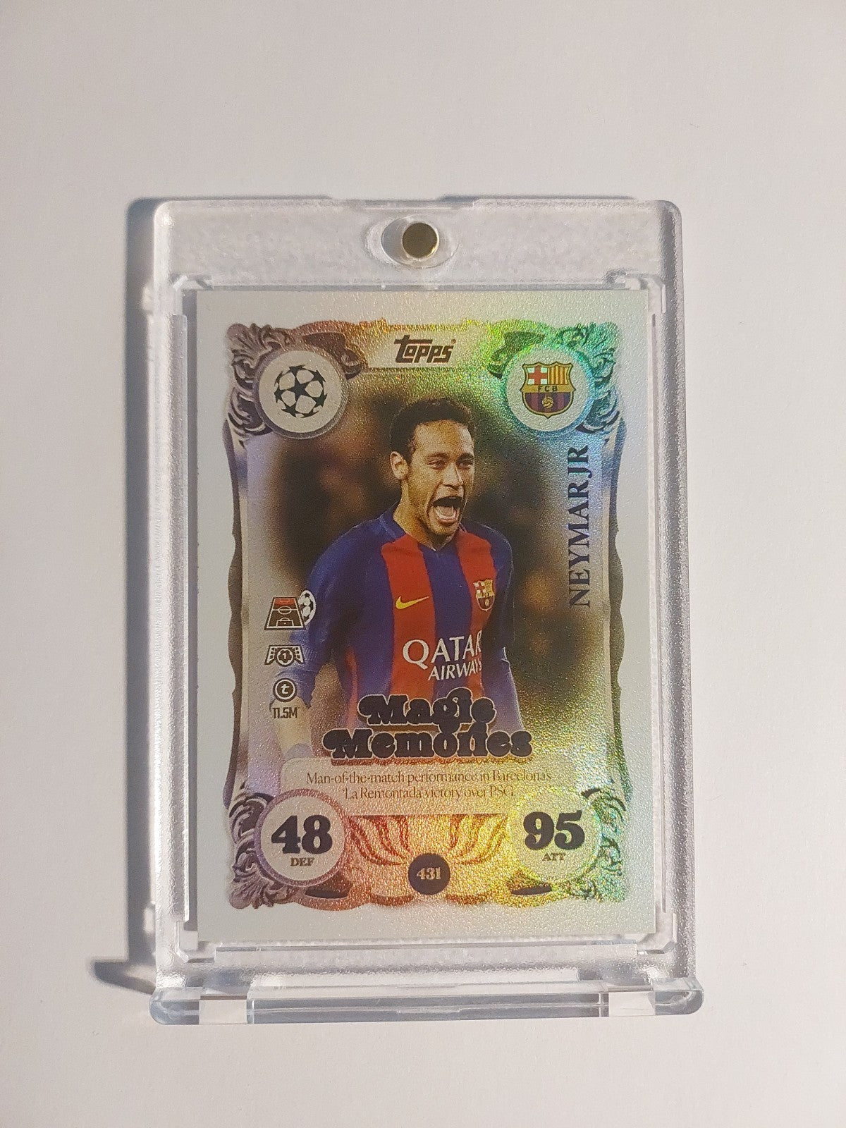 Topps Champions League 2024-25 Neymar Jr Barcelona Legend Parallel Refractor Hit – Bild 1