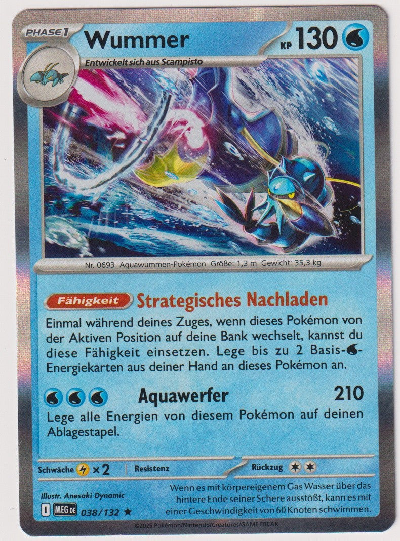 Pokemon TCG Clawitzer #38/132 Rare (R) Holo Deutsch 2025 – Bild 1