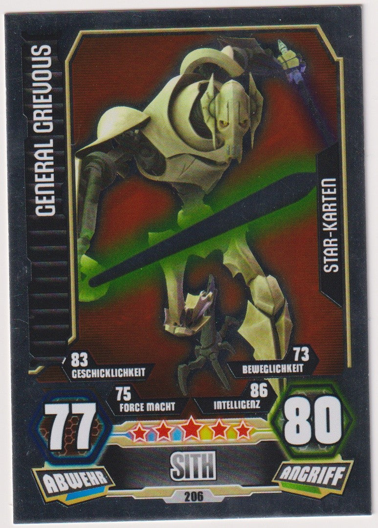 Topps Star Wars 2012 General Grievous Sith Separatisten TCG Rare #206 – Bild 1