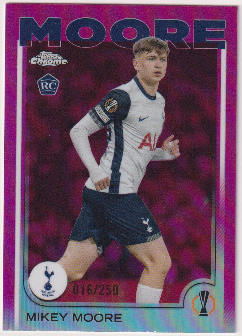 Topps Chrome 2023-24 Mikey Moore Rookie Tottenham Hotspur Topps Chrome – Bild 1