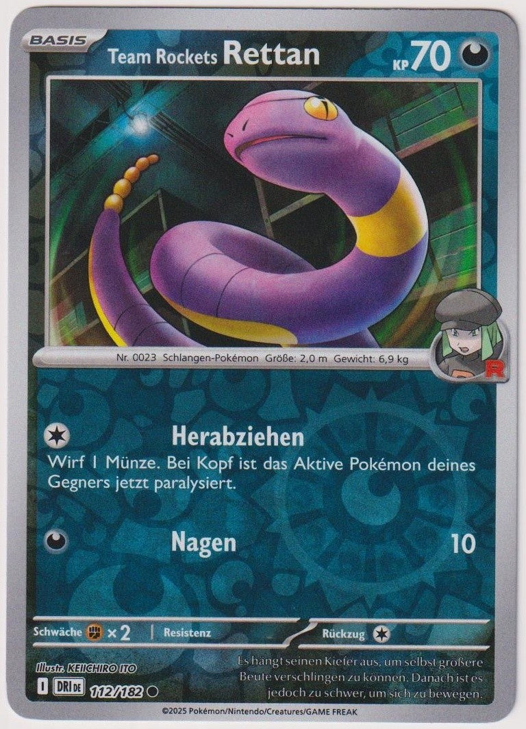 Pokemon TCG Ekans #112/182 Common (C) Reverse Holo Deutsch 2025 – Bild 1