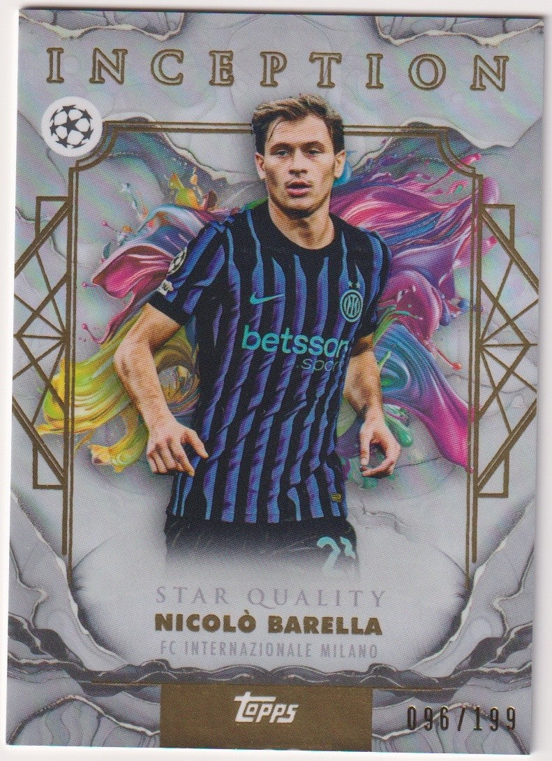 Topps Inception 2025-26 Nicolo Barella FC Internazionale Milano Parallel 96/199 – Bild 1