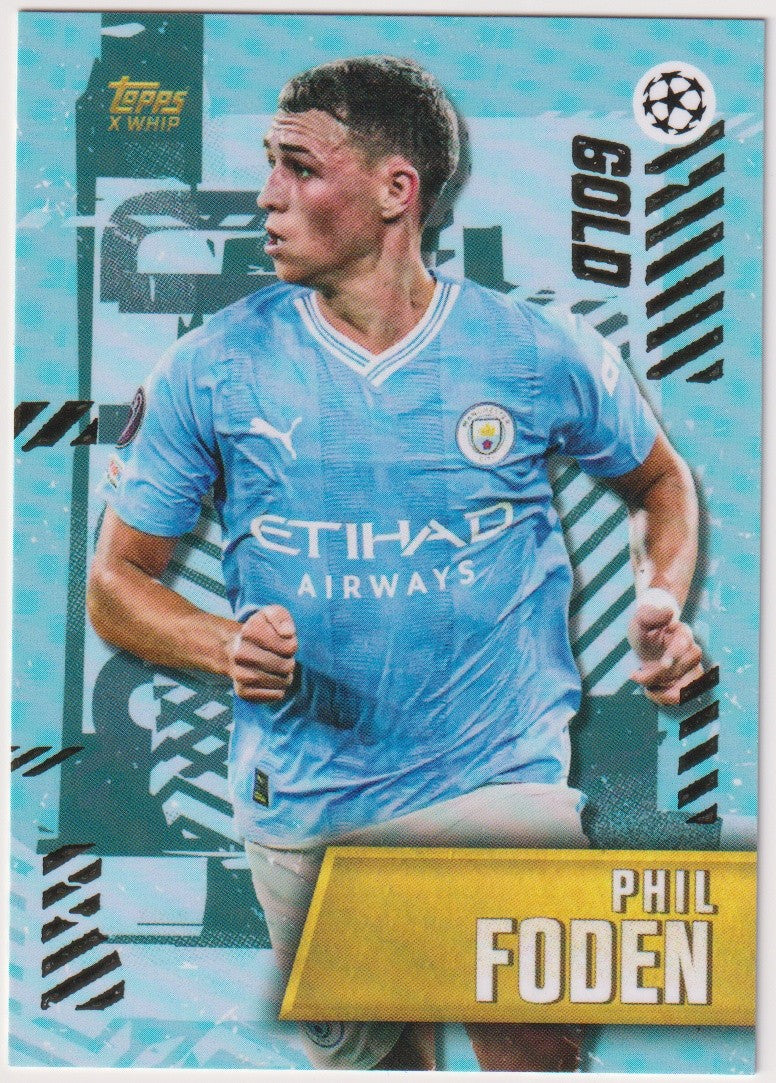 Topps Gold Phil Foden Manchester City UEFA Champions League Parallel Rare – Bild 1
