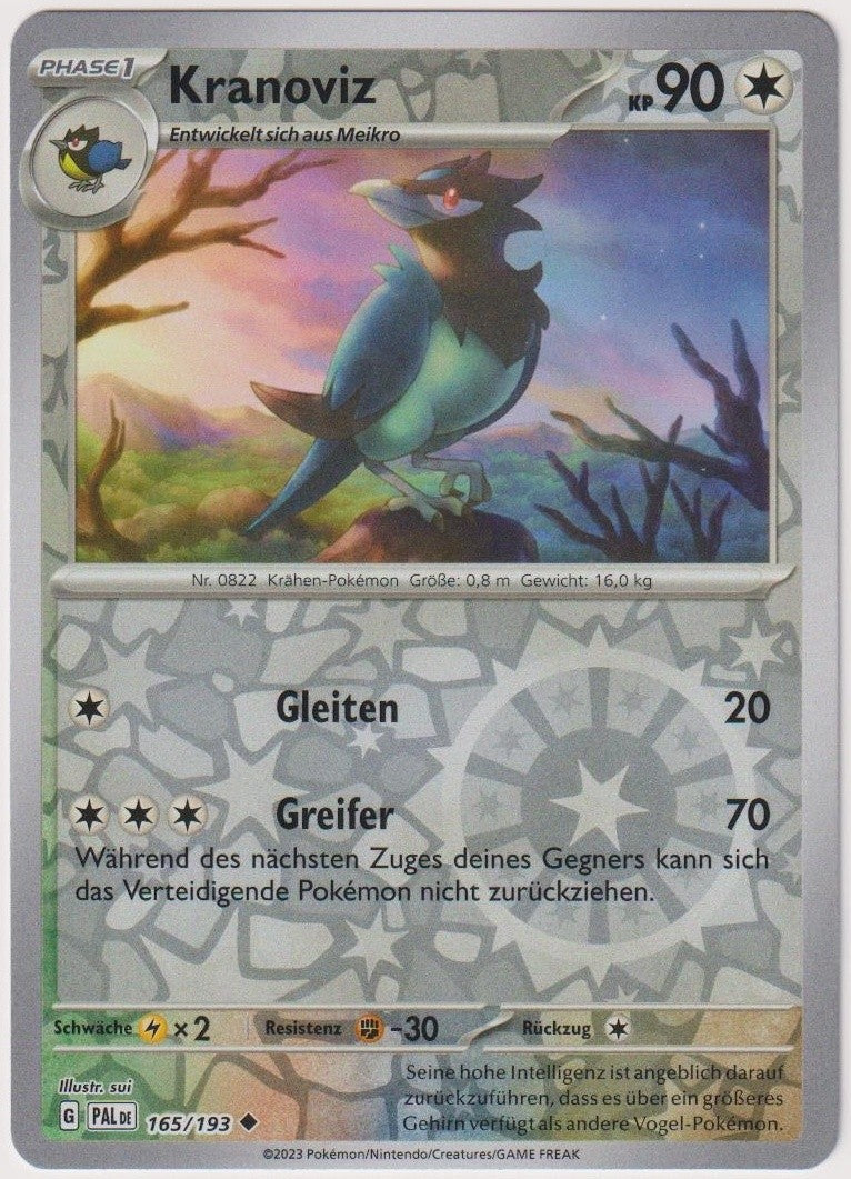 Pokemon TCG Corvisquire #165/193 Uncommon (U) Reverse Holo Deutsch 2023 – Bild 1