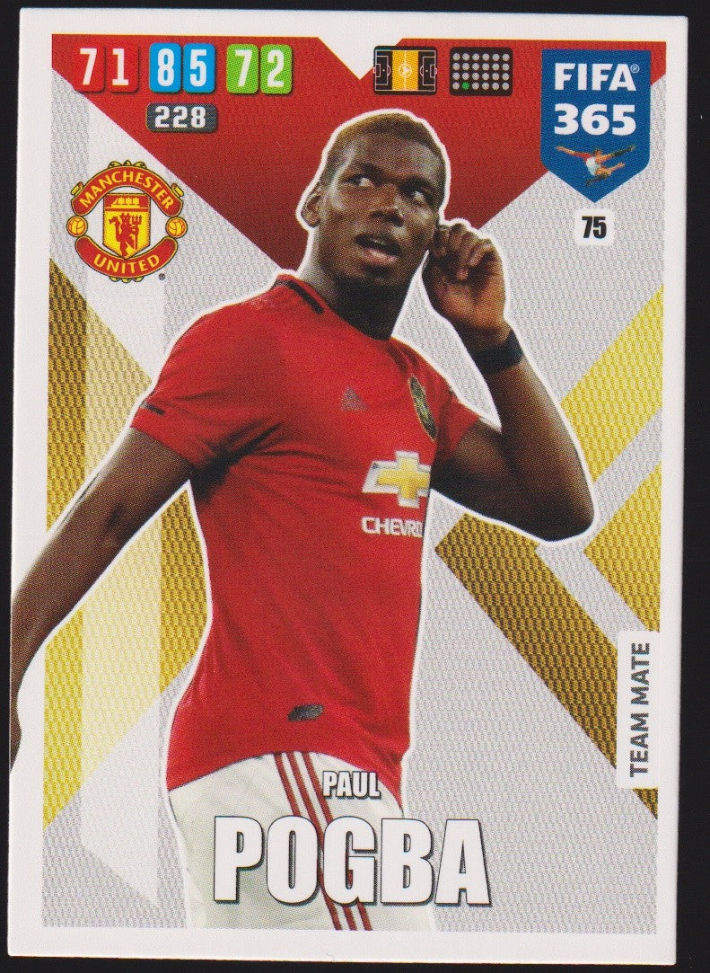 Panini FIFA 365 Paul Pogba Manchester United Parallel Rare Nr. 228 – Bild 1