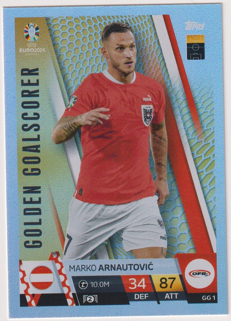 Topps Uefa Euro 2024 Marko Arnautovic Österreich Parallel Refractor – Bild 1