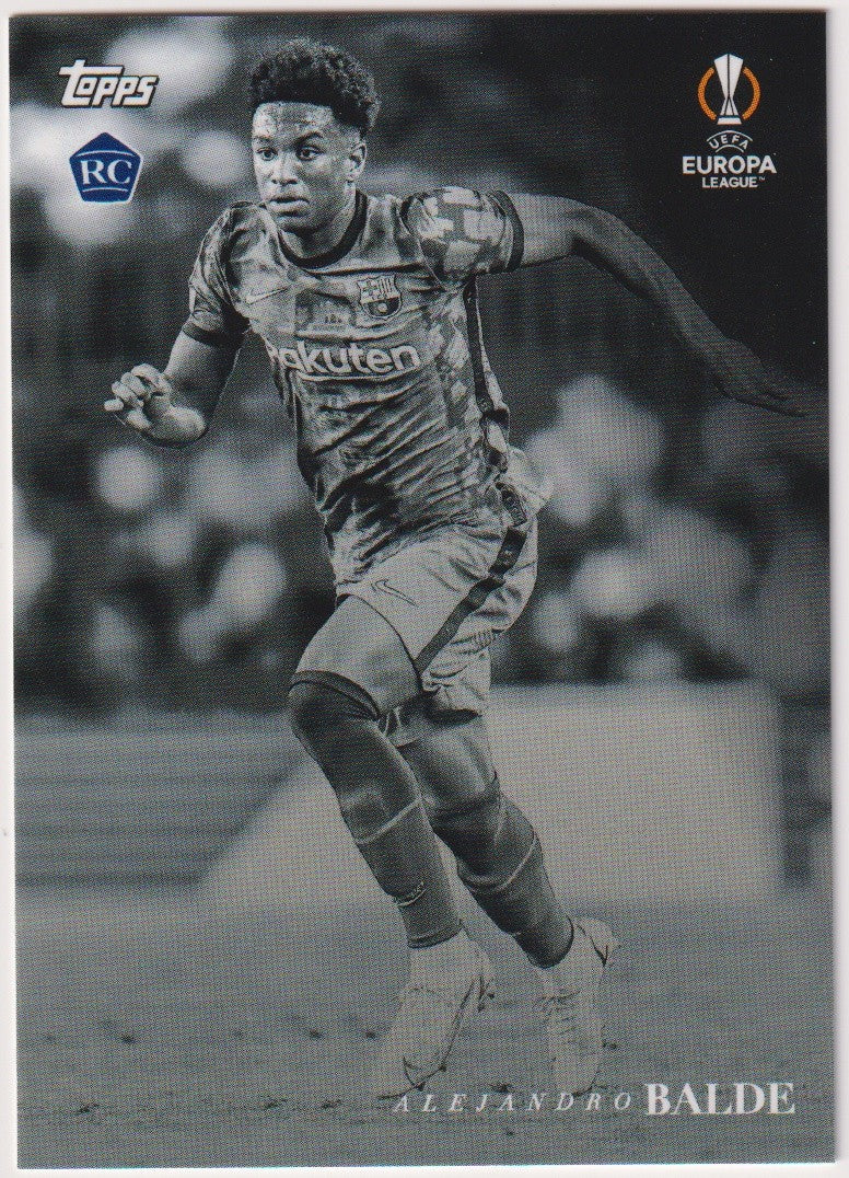 Topps UEFA Europa League 2021-22 Alejandro Balde Rookie FC Barcelona Parallel – Bild 1
