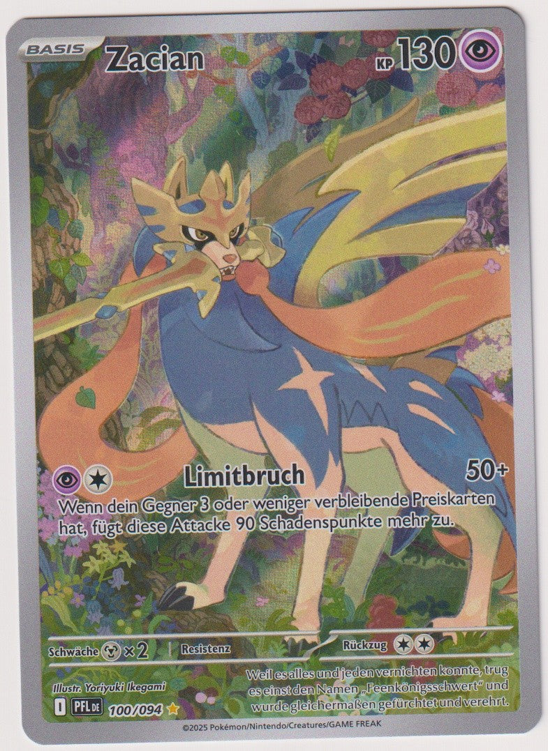 Pokemon TCG Zacian #100/094 Illustration Rare (IR) Deutsch 2025 – Bild 1