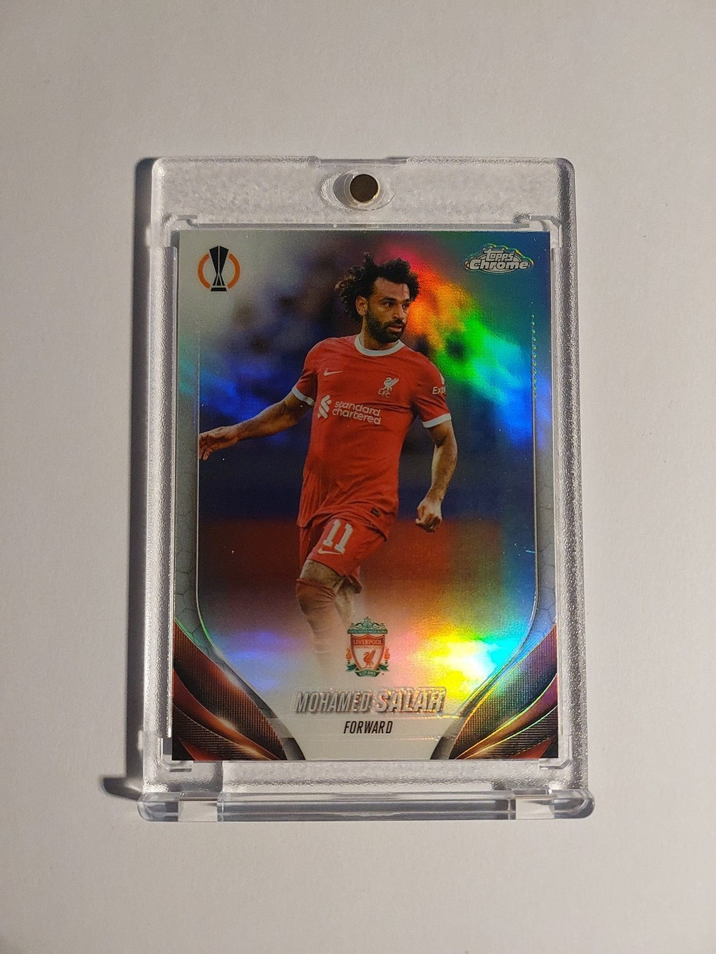 Topps UCC Chrome 2023-24 Mohamed Salah Liverpool Parallel Refractor Insert Rare – Bild 1
