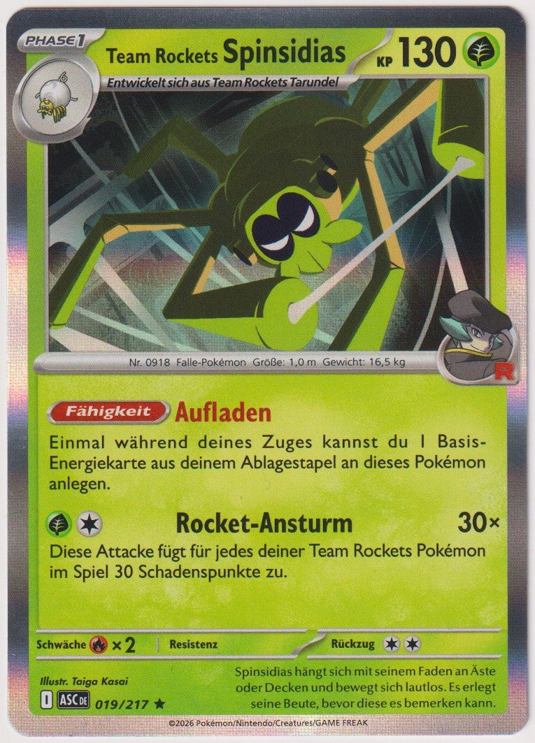 Pokemon TCG Team Rockets Dpidops #19/217 Rare (R) Holo Deutsch 2026 – Bild 1