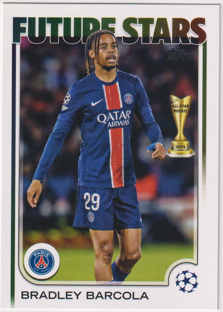 Topps Future Stars 2025-26 Bradley Barcola Rookie Paris Saint-Germain Topps – Bild 1