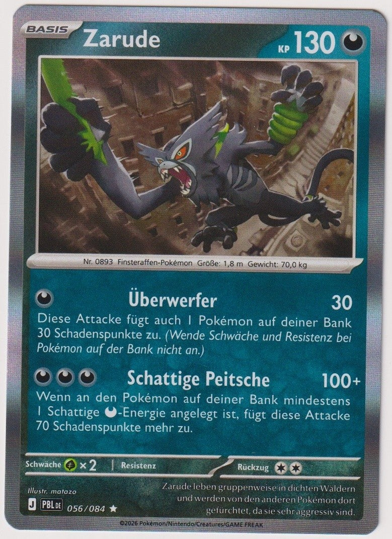Pokemon TCG Zarude #56/084 Rare (R) Holo Deutsch 2026 – Bild 1