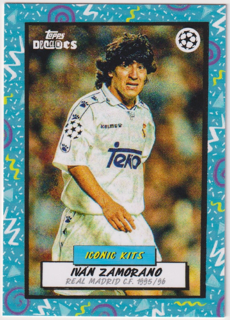 Topps Champions League Iconic 1995-96 Iván Zamorano Real Madrid C.F. Parallel – Bild 1