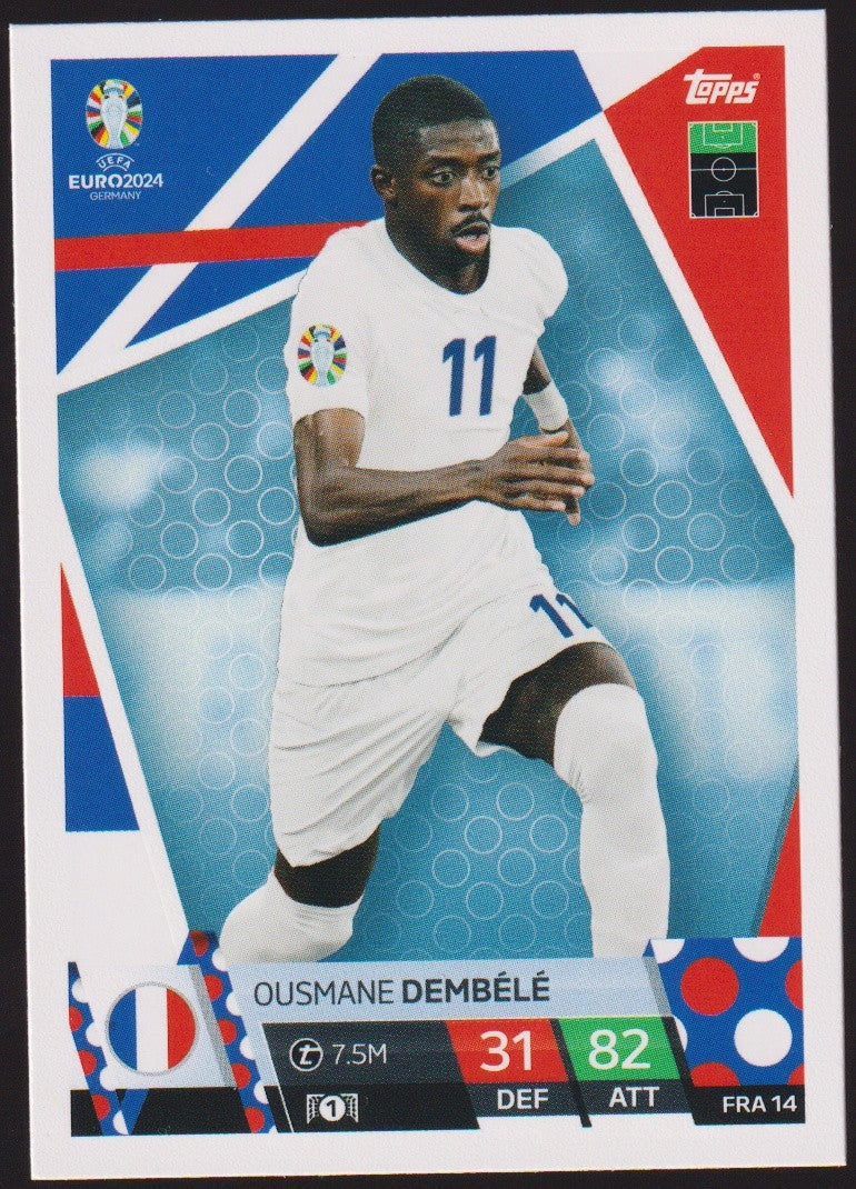 Topps Match Attax 2023-24 Ousmane Dembélé France Parallel Rare – Bild 1